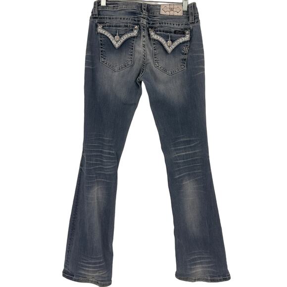 Miss Me Women's Blue Stretch Signature Boot Cut Jeans Size 29 - Picture 1 of 7